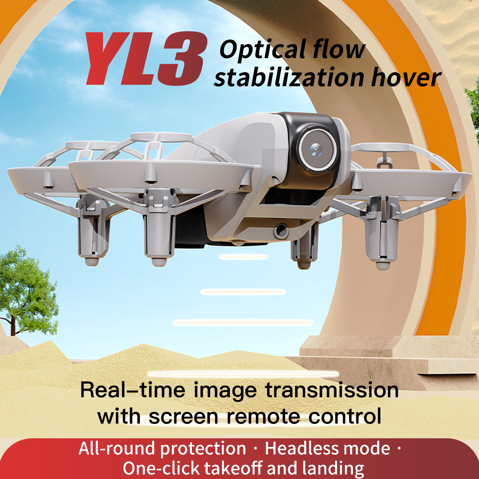 YL3 Remote-Controlled Drone wi - Drone Racing Camera reseña y precio