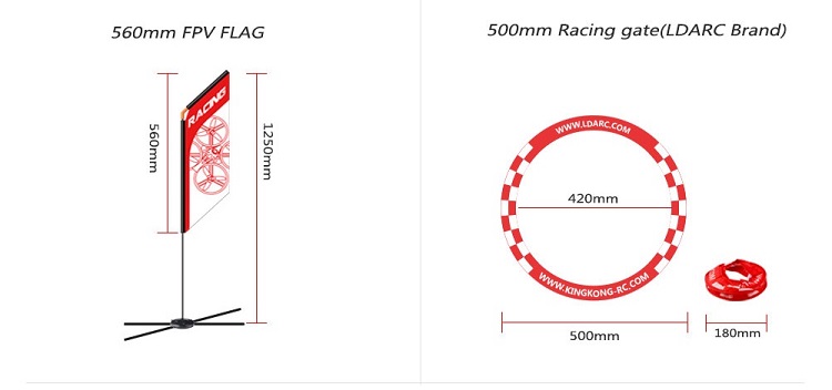 560mm FPV Racer Flag Drone Qua - Drone Racing Gate reseña y precio