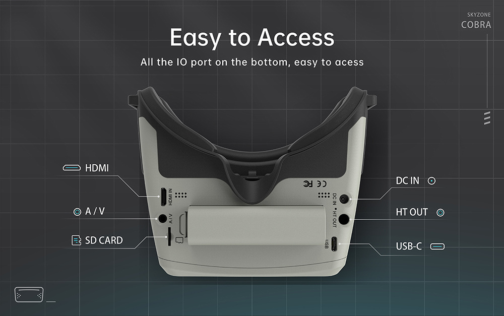 SKYZONE Cobra SD X V4 FPV Vide - Drone Racing Goggles reseña y precio
