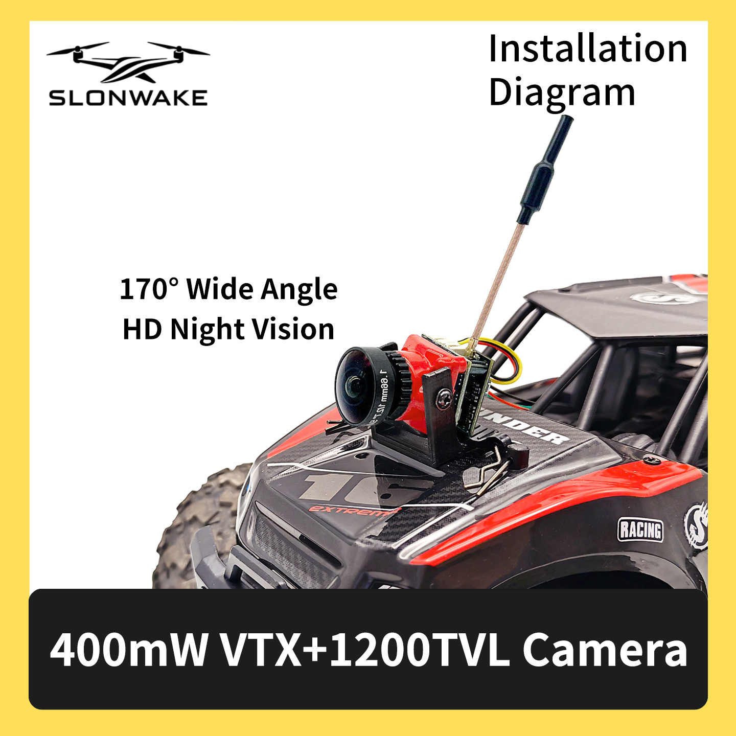 SLONWAKE 5.8G 48CH FPV 400mw V - Drone Racing Frame reseña y precio